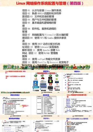 Linux网络操作系统配置与管理(第四版)全套教学课件