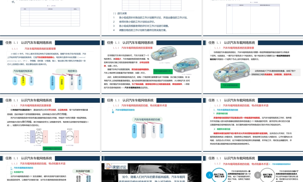 汽车车载网络系统检修（高职）全套教学课件