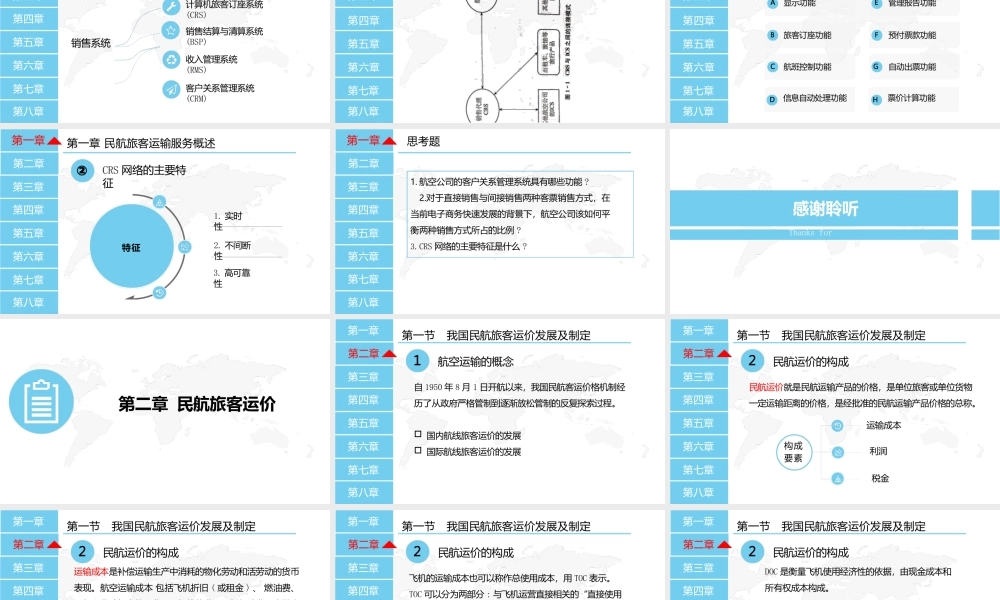整套课件民航旅客运输