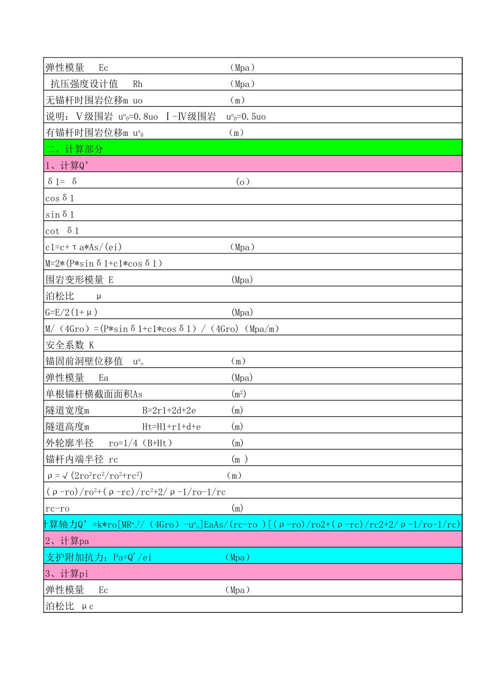 隧道初期支护计算_第2页