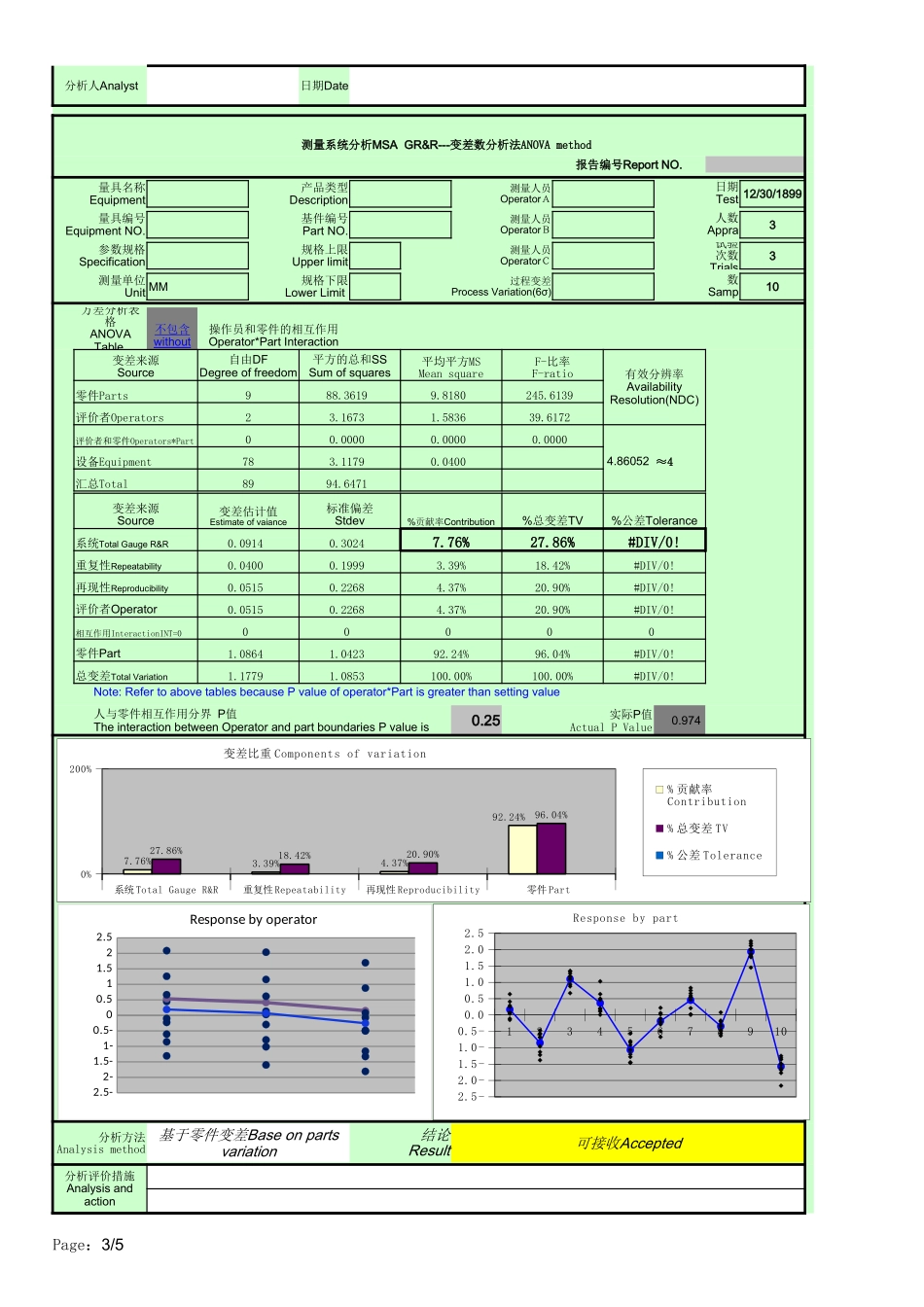 最实用的MSA测量系统分析自动表格_第3页