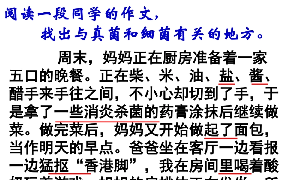 八年级生物上册 第二节 人类对细菌和真菌的利用课件 新人教版