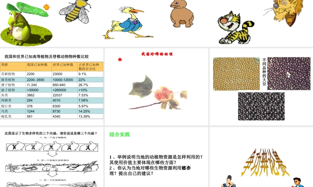 八年级生物上册 第6单元 第2章 认识生物的多样性课件 新人教版