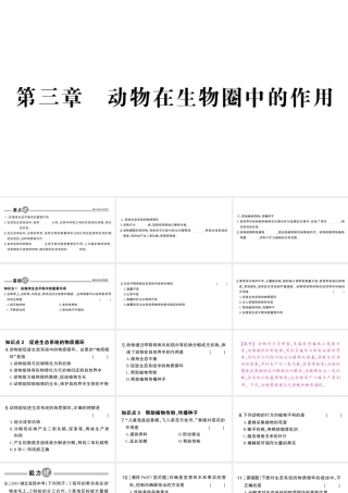 八年级生物上册 第五单元 第三章 动物在生物圈中的作用作业课件 （新版）新人教版-（新版）新人教级上册生物课件