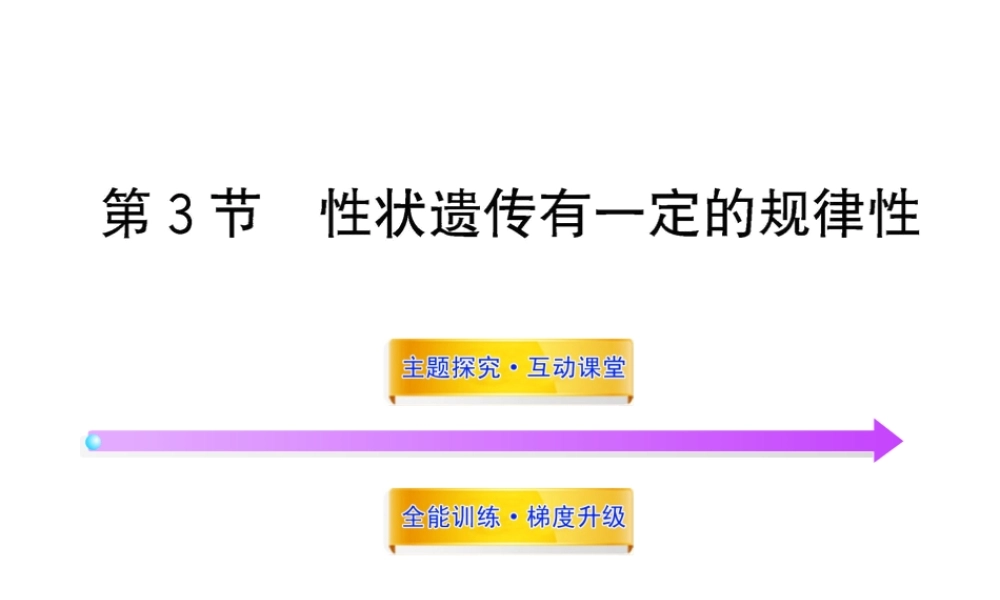 八年级生物上册 第二十章 第三节 性状遗传有一定的规律性课件 北师大版