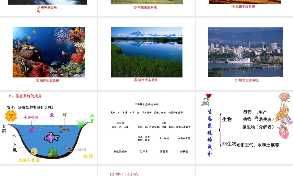 八年级生物上册 第7单元 第19章 第1节 生态系统的组成课件 （新版）苏教版