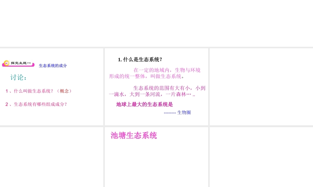 八年级生物上册 第7单元 第19章 第1节 生态系统的组课件 苏教版-苏教级上册生物课件