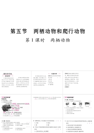 八年级生物上册 第五单元 第1章 第五节 两栖动物和爬行（第1课时 两栖动物）课件 （新版）新人教版-（新版）新人教级上册生物课件