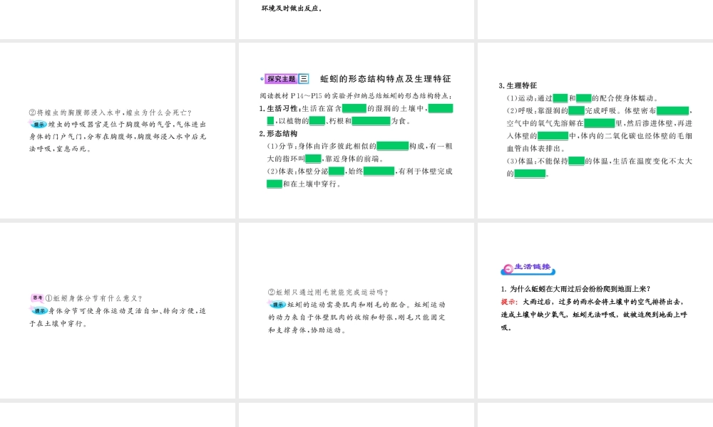 八年级生物上册 第五单元 第一章 第二节 陆地生活的动物（一）课件 新人教版