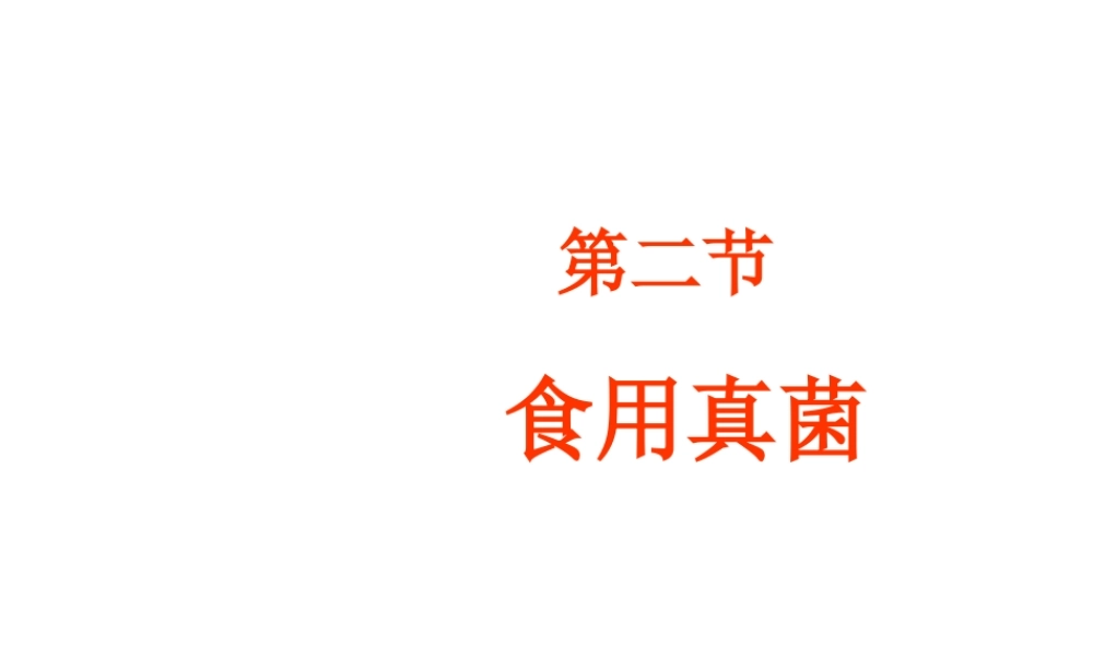 八年级生物上册 第5单元 第2章 第2节《食用真菌》课件 冀教版-冀教级上册生物课件