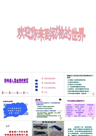 八年级生物上册 第5单元 第3章 动物在生物圈中的作用 第二节 动物与人类生活的关系课件 新人教版