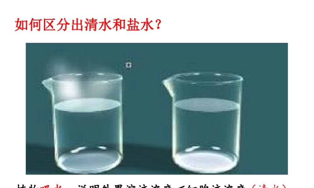 八年级生物上册 第三单元 第二章 第二节 根对水分的吸收课件 （新版）冀教版-（新版）冀教级上册生物课件