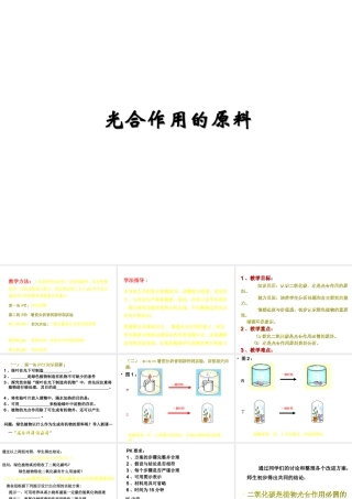 八年级生物上册 第三单元 第三章 第2节《光合作用的原料》说课课件 （新版）冀教版-（新版）冀教版初中八年级上册生物课件