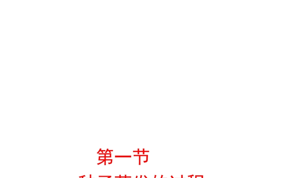 八年级生物上册 第三单元 第一章 第1节《种子萌发的过程》课件1 （新版）冀教版-（新版）冀教版初中八年级上册生物课件