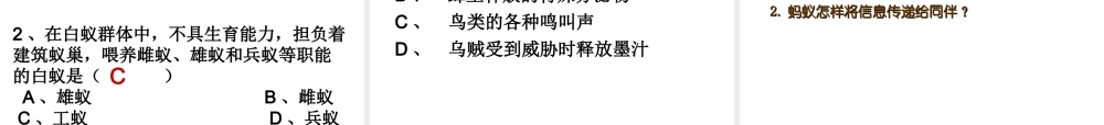 八年级生物上册 第三节 社会行为课件 新人教版