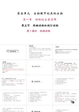 八年级生物上册 第五单元 第一章 第五节 两栖动物和爬行动物（第1课时 两栖动物）课件 （新版）新人教版-（新版）新人教版初中八年级上册生物课件