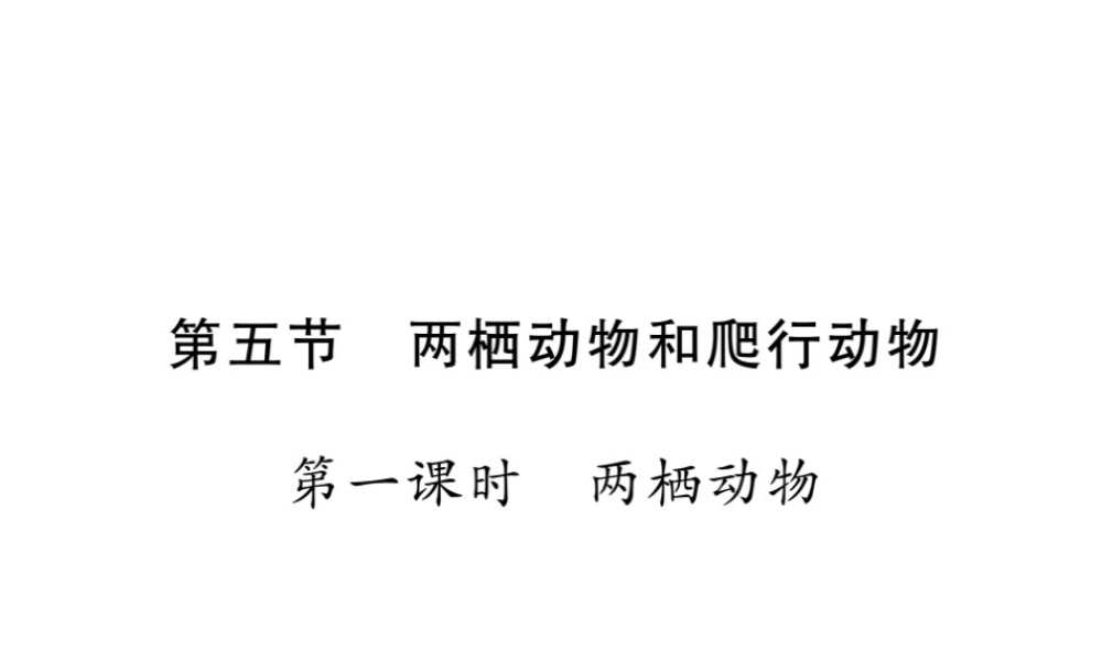 八年级生物上册 第五单元 第一章 第五节 两栖动物和爬行动物（第1课时 两栖动物）习题课件 （新版）新人教版-（新版）新人教版初中八年级上册生物课件