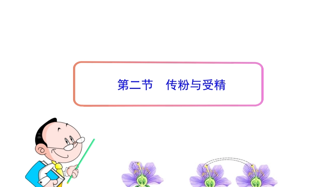 八年级生物上册 第一章 第二节 传粉与受精课件 济南版