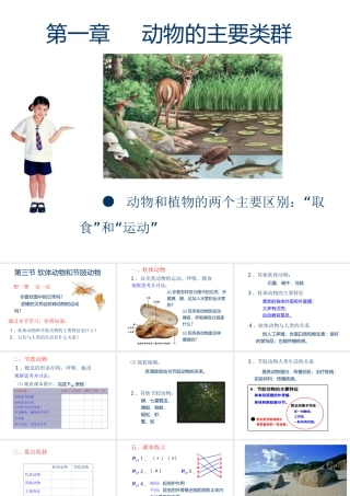 八年级生物上册 第五单元 第一章 动物的主要类群 第三节 软体动物和节肢动物课件 （新版）新人教版