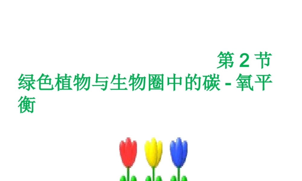 八年级生物上册 第6单元 第18章 第2节 绿色植物与生物圈中的碳-氧平衡课件2 （新版）苏科版-（新版）苏科版初中八年级上册生物课件