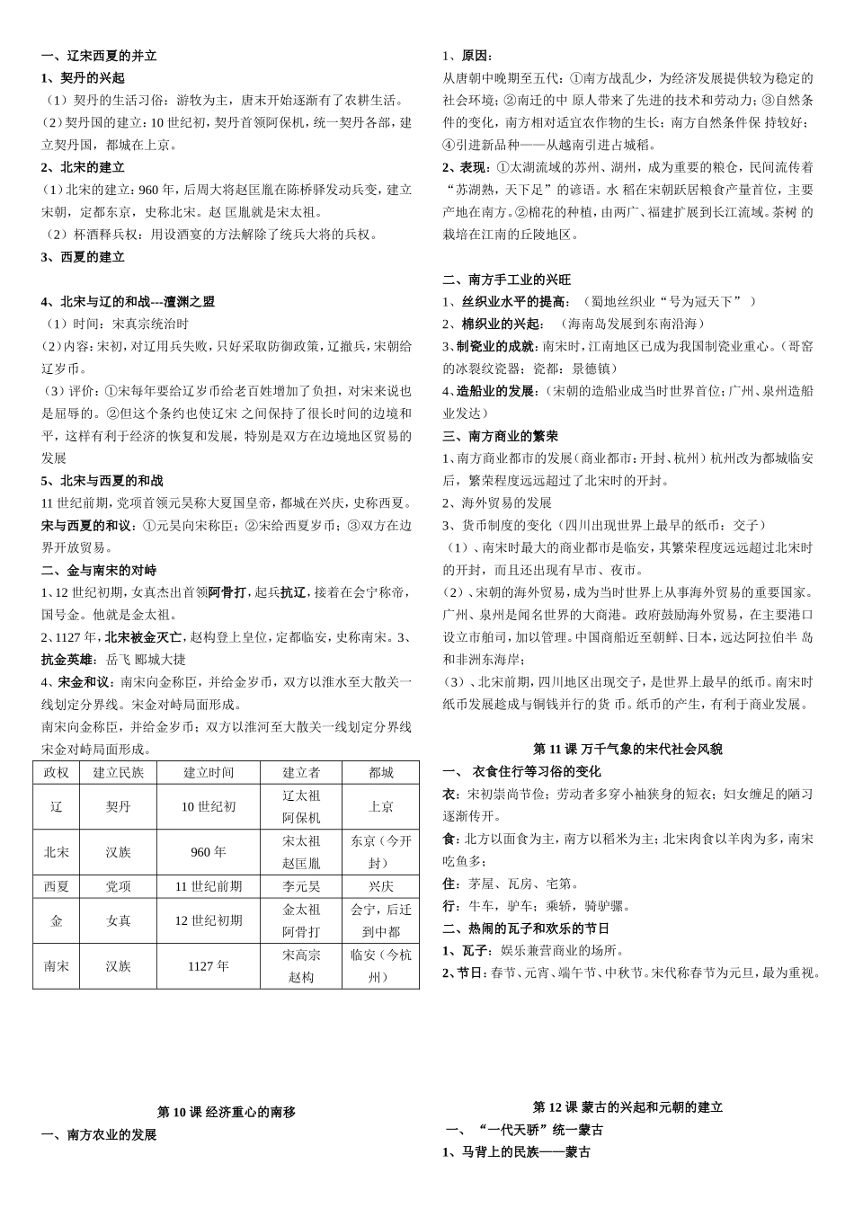 七年级历史下册复习资料测试题_第3页