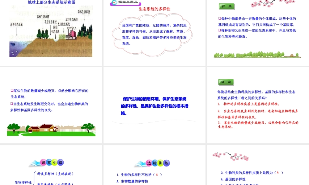 八年级生物上册 第六单元 第二章 认识生物的多样性课件 新人教版