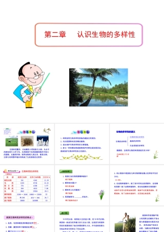 八年级生物上册 第六单元 第二章 认识生物的多样性课件 新人教版