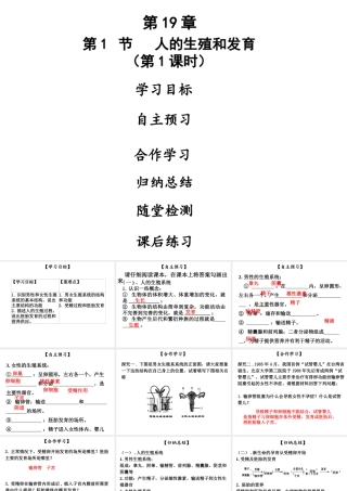 八年级生物上册 第六单元 第19章 第1节 人的生殖和发育（第1课时）课件 （新版）北师大版-（新版）北师大级上册生物课件