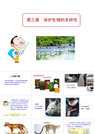 八年级生物上册 第六单元 第三章 保护生物的多样性课件 新人教版