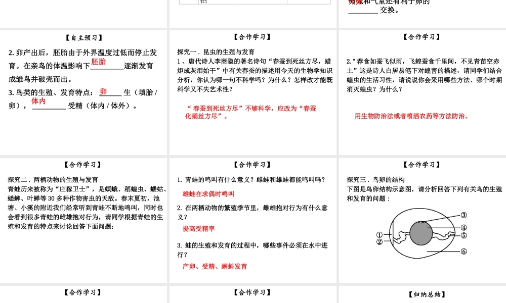 八年级生物上册 第六单元 第19章 第2节 动物的生殖和发育课件 （新版）北师大版-（新版）北师大级上册生物课件