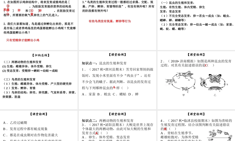 八年级生物上册 第六单元 第19章 第2节 动物的生殖和发育课件 （新版）北师大版-（新版）北师大级上册生物课件