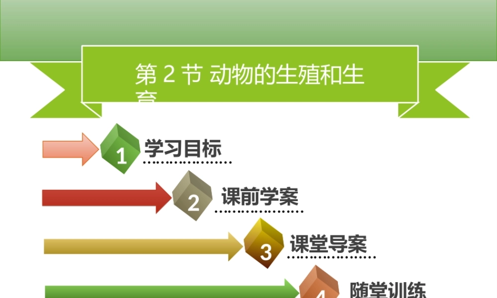 八年级生物上册 第六单元 第19章 第2节 动物的生殖和生育（第1课时 昆虫、两栖类动物的生殖和发育）习题课件 （新版）北师大版-（新版）北师大级上册生物课件