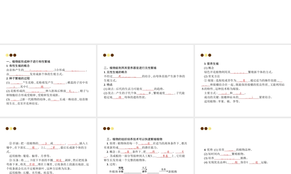 八年级生物上册 第六单元 第19章 第3节 植物的生殖方式课件 （新版）北师大版-（新版）北师大版初中八年级上册生物课件