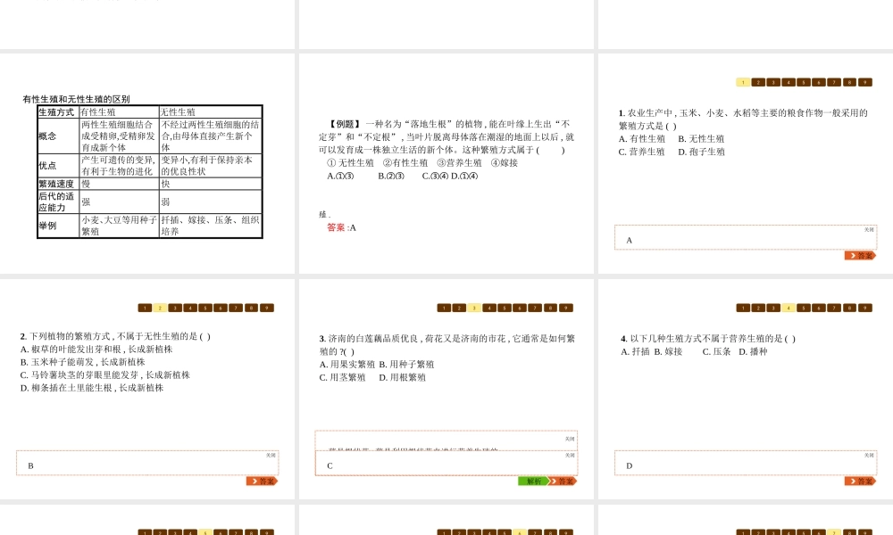 八年级生物上册 第六单元 第19章 第3节 植物的生殖方式课件 （新版）北师大版-（新版）北师大版初中八年级上册生物课件