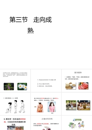 八年级生物上册 第四单元 第三章 第3节《走向成熟》课件2 （新版）济南版-（新版）济南版初中八年级上册生物课件
