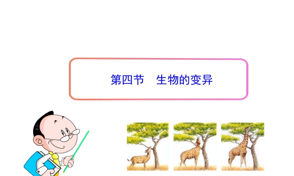 八年级生物上册 第四章 第四节 生物的变异课件 济南版