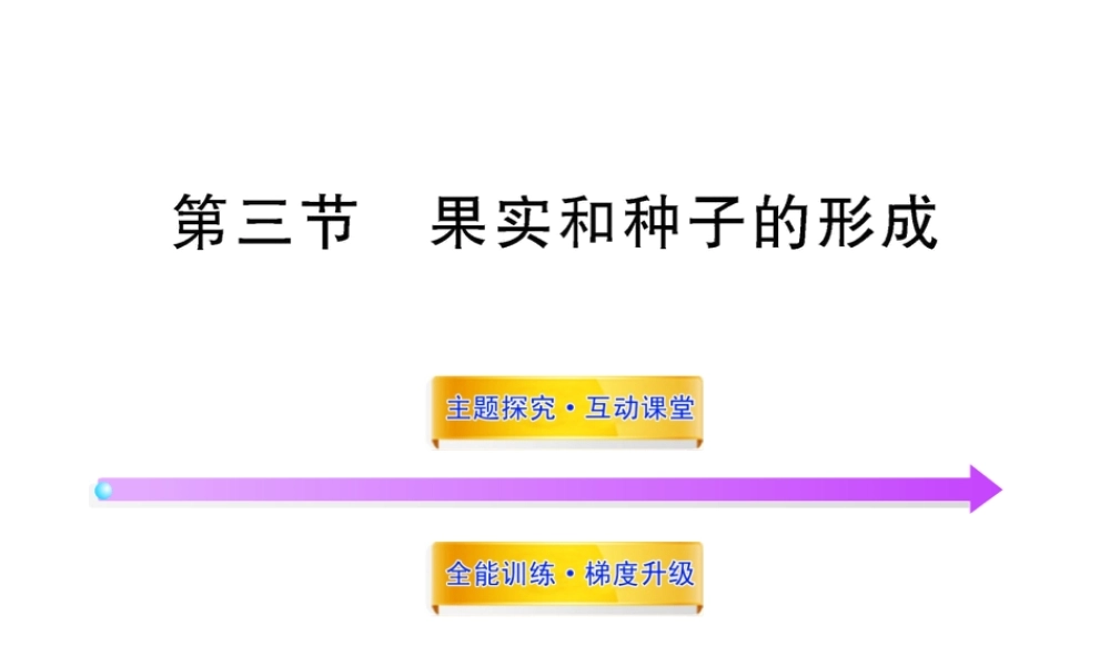 八年级生物上册 第四单元 第一章 第三节 果实和种子的形成课件 济南版
