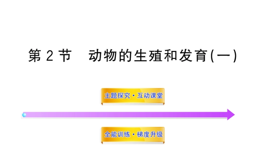 八年级生物上册 第十九章 第二节 动物的生殖和发育（一）课件 北师大版