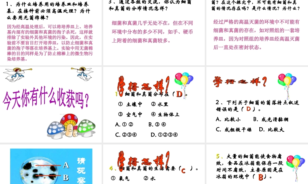 八年级生物上册 第五单元 第四章 第四节 细菌和真菌在自然界中的作用教学课件 （新版）新人教版-（新版）新人教级上册生物课件