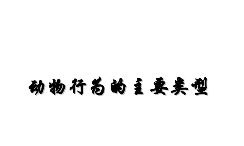 八年级生物上册 第十六章 第二节 动物行为的主要类型课件 北师大版