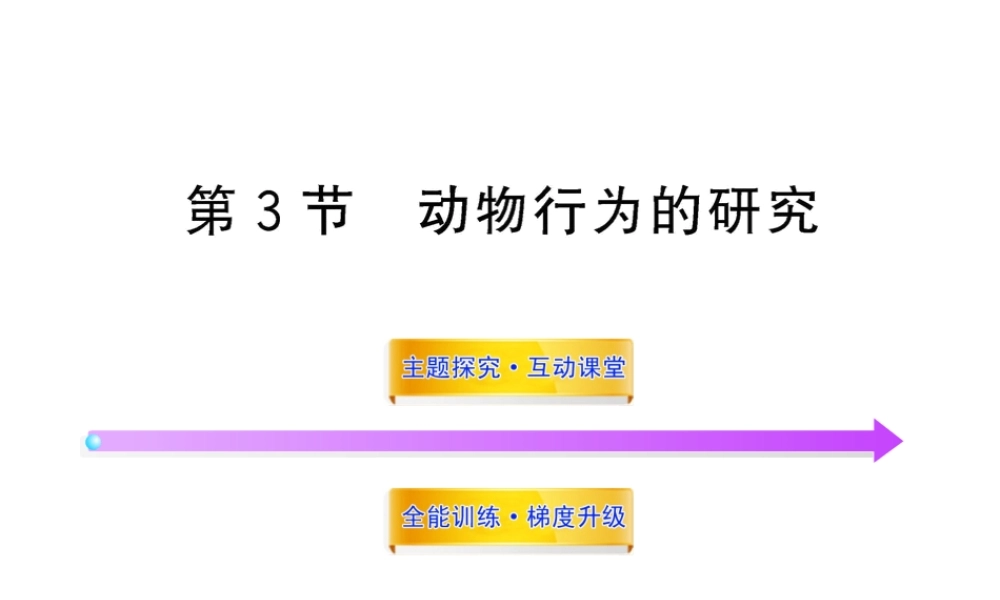 八年级生物上册 第十六章 第三节 动物行为的研究课件 北师大版