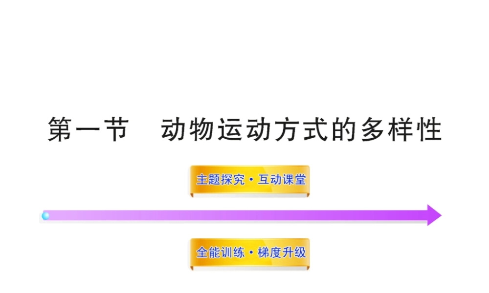 八年级生物上册 第十六章 第一节 动物运动方式的多样性课件 苏教版
