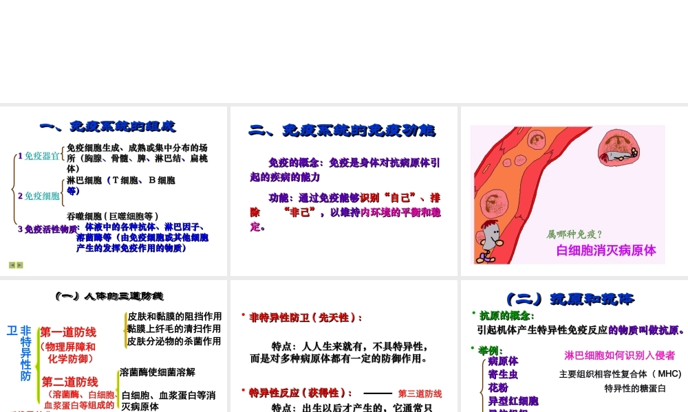 八年级生物上册《免疫》课件1 苏教版
