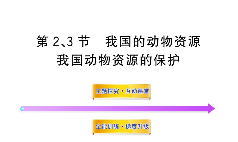 八年级生物上册 第十七章 第三节 我国的动物资源 我国动物资源的保护课件 北师大版