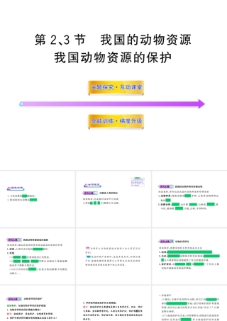 八年级生物上册 第十七章 第三节 我国的动物资源 我国动物资源的保护课件 北师大版