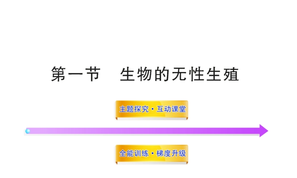 八年级生物上册 第十四章 第一节 生物的无性生殖课件 苏教版