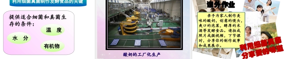 八年级生物上册 第五单元第三章 第一节 发酵食品的制作课件 （新版）冀教版-（新版）冀教版初中八年级上册生物课件