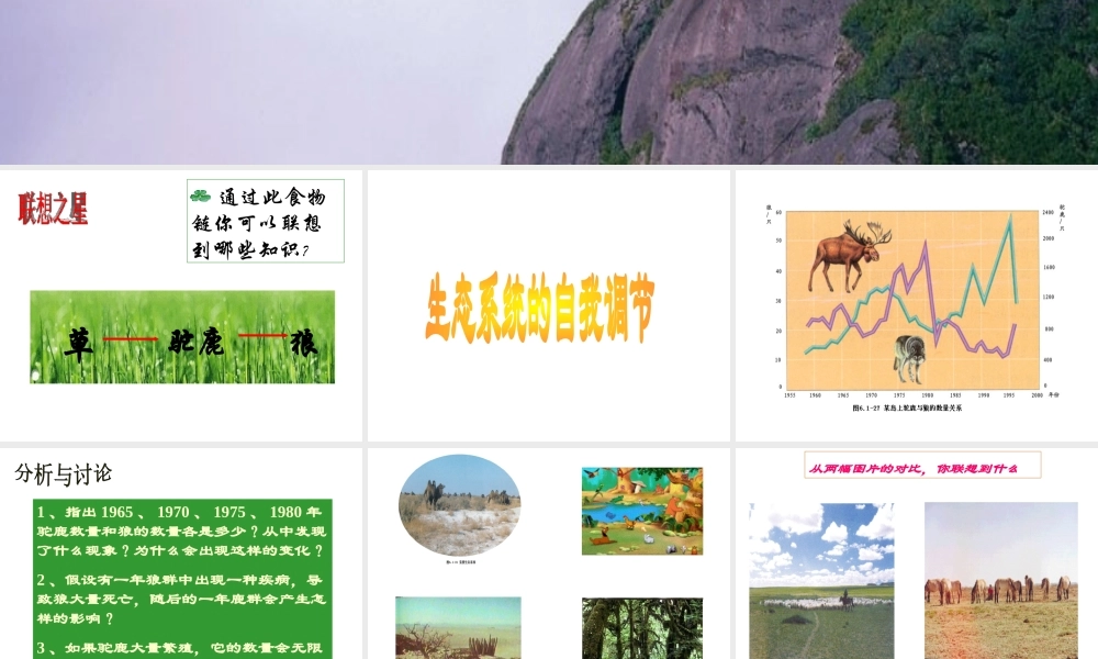 八年级生物上册《生态系统的自我调节》课件1 苏科版