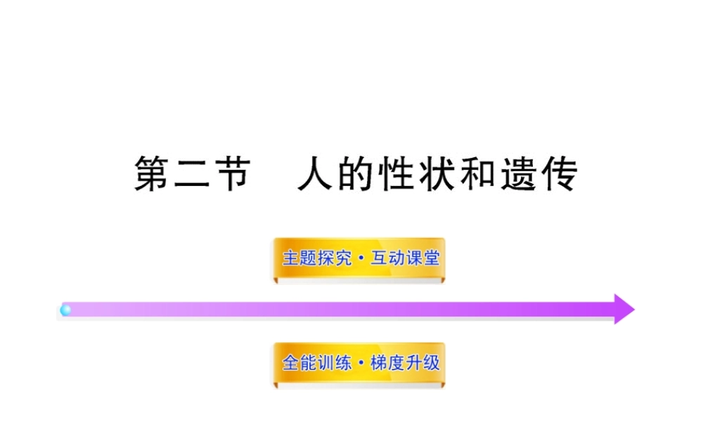 八年级生物上册 第十五章 第二节 人的性状和遗传课件 苏教版