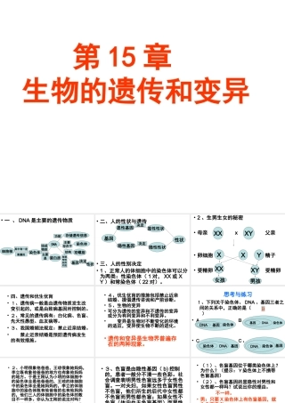 八年级生物上册《生物的遗传和变异》课件 苏教版